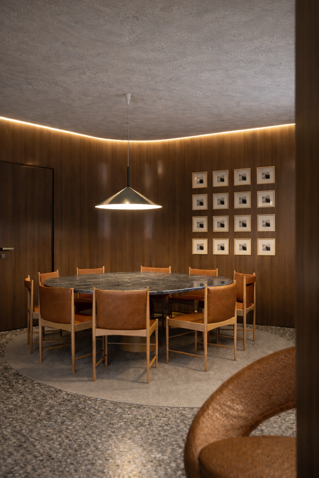 Apartamento TM — Sala de jantar (eixo frontal)